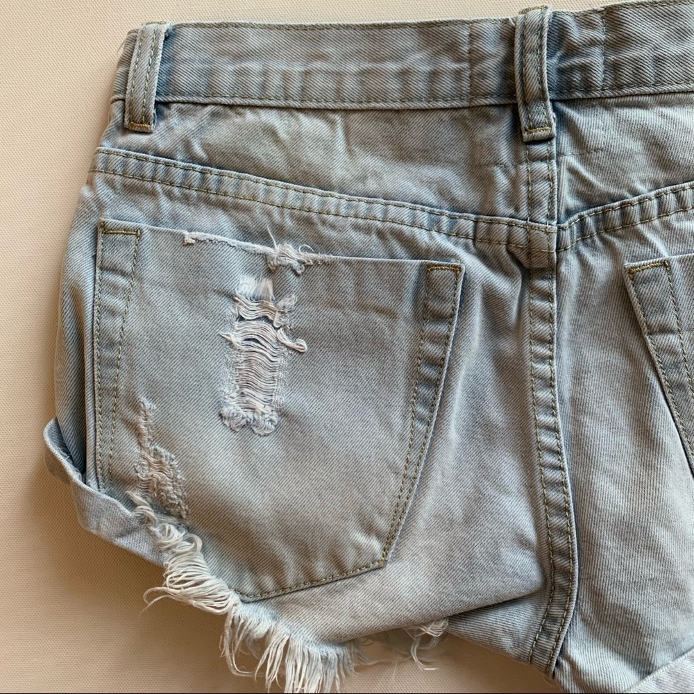 One Teaspoon Bandits Denim Shorts Sz 25 - Picture 8 of 15